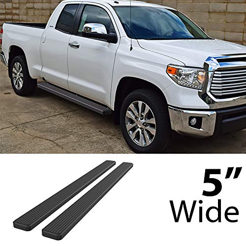 Estribos de Acero Inoxidable HD Ridez 5in Negro para Toyota Tundra miniatura 2