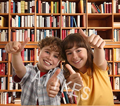 Aiikes 7X5Ft Bookcase Photography Backdrop School Library Study Bookshelf Scene Children Photography Backgrounds Customized Photographic Backdrops For Photo Studio 11-440 #TOP5