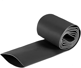 Tool parts Heat Shrink Tubing 40mm Dia 66mm Flat Width 2:1 Ratio 1m - Black