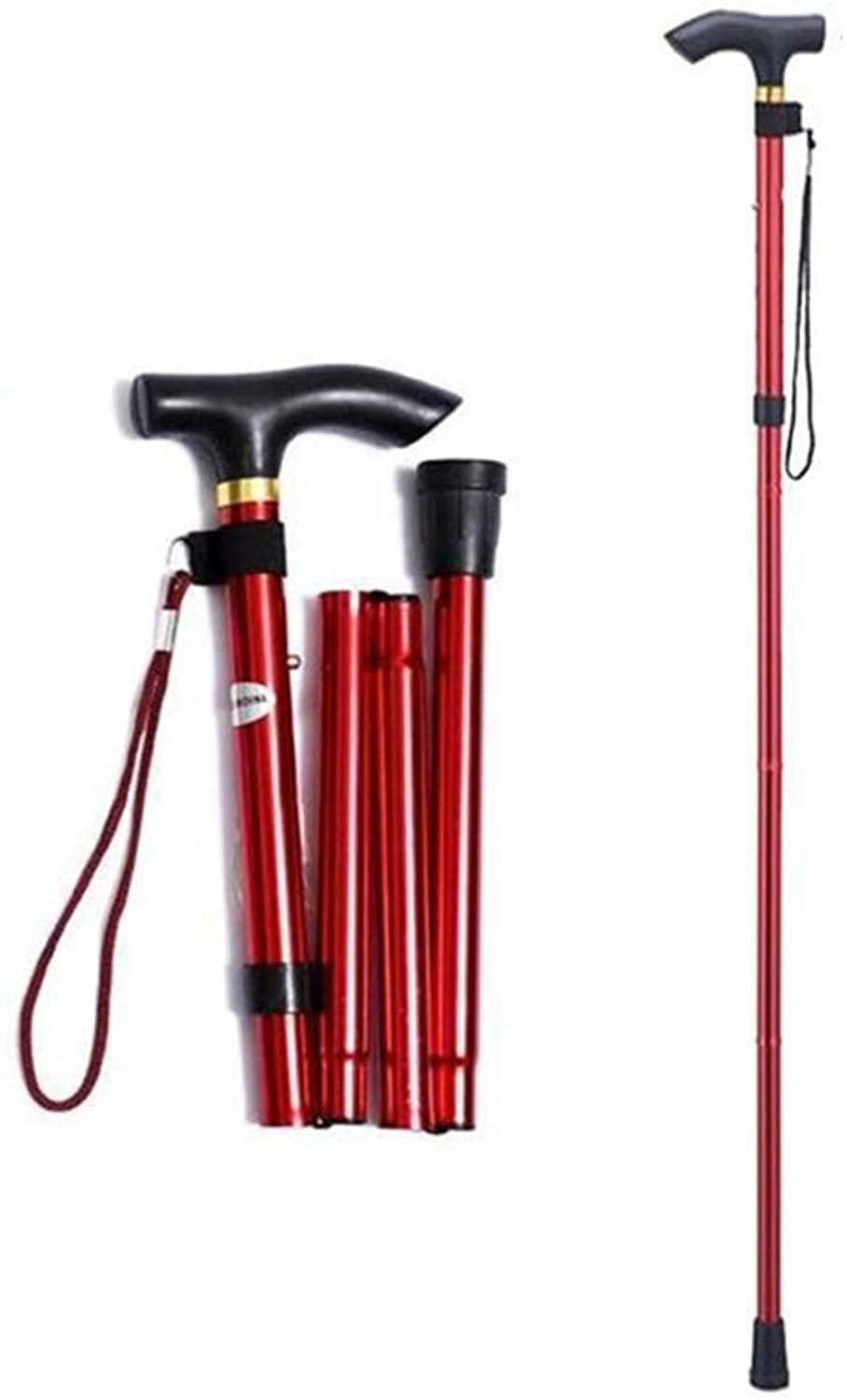 EKBBBYE Telescopic Non Slip Crutches Folding Crutches Folding Crutches with Handles 5 Adjustable Height Levels for Men and Women with Disabilities and Seniors Crutches Heavy Duty