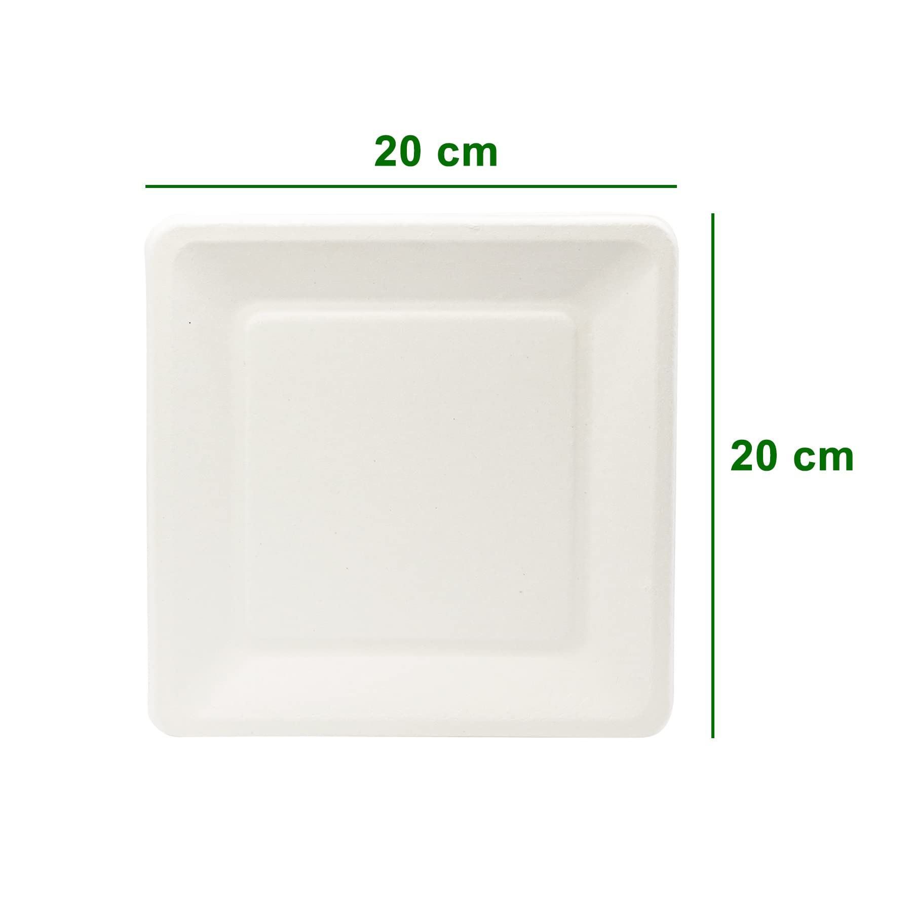 Pack 30, 50, 60, 100, 300 o 500 Platos Desechables Biodegradables, Hechos de Fibra de Caña de Azúcar, Natural, 100% Biodegradable, Cuadrados Originales, Comida, Barbacoa, Fiesta, Cumpleaños.