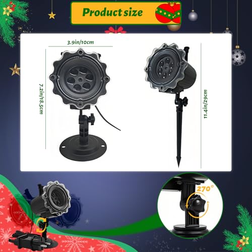 Cdoutsun TYD-001 Halloween Christmas Decorations Projector Lights Outdoor, Waterproof 12 Hd Patterns Holiday Projector Light thumb #1