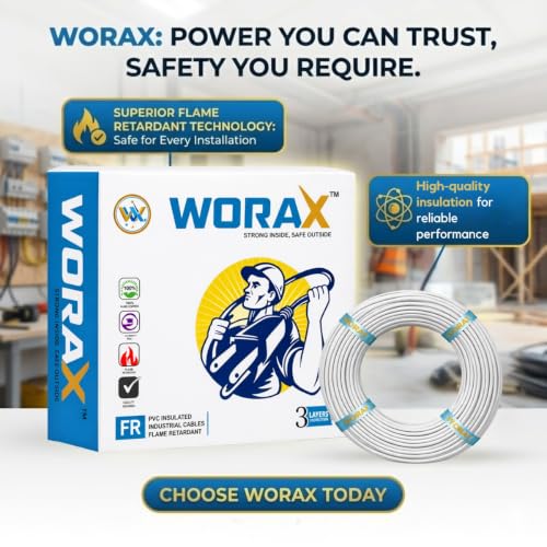Image of WORAX 0.75 sqmm 91 Metre CCA Copper Multi Strand Gauge 10 No. (White)