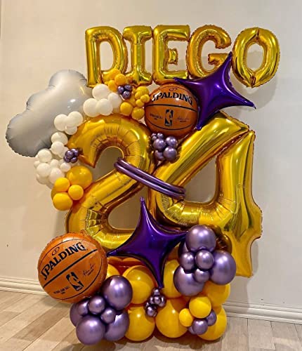 6 Pack Giant 22 Inch Basketball Foil Balloons 4D Sephere Mylar Football Balloons Helium Metallic Balloons For Birthday Party Sports Themed World Cup Party Decorations #TOP3