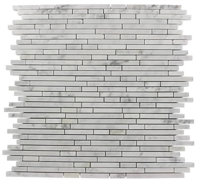 Torpedo 1/4 X Random Asian Statuary Pattern Marble Mosaic Tiles