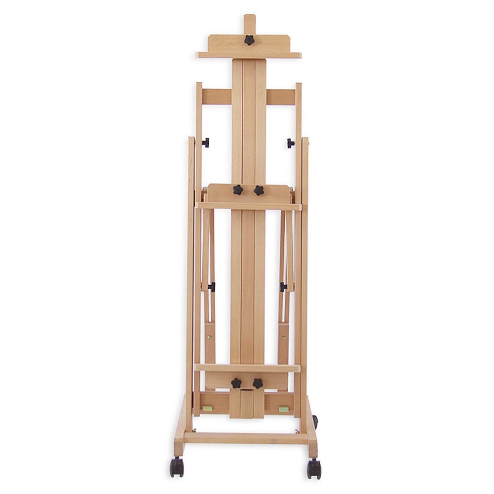 NGDFGR Easel Studio Easel Floor Standing Artist For Horizontal Ing Sketching And Display Exhibition Portable With 4 Wheels Lying Flat Standing,