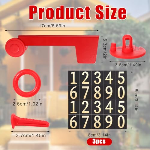 image for lasuroa 1PCS Mailbox Flag Replacements, Red Mailbox Flag Repair Kit wi