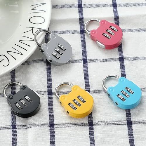 Mini cadenas à code bagages chat bleu petite serrure casier voyage