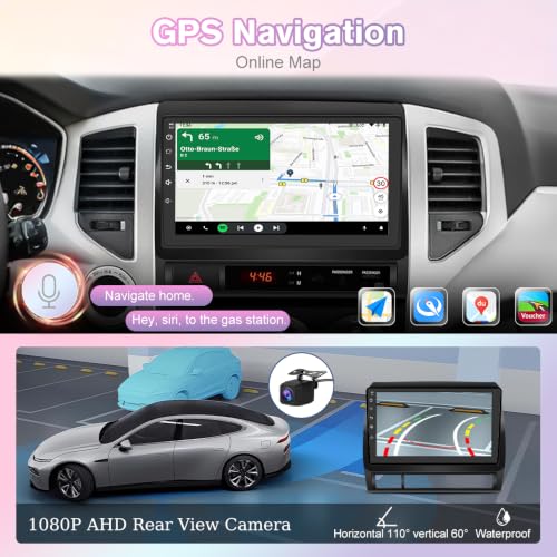 Image of Junsun Car Radio for Toyota Tacoma 2005-2015 CarPlay /Android Auto | Support JBL Sound System GPS DSP RDS,Upgrade Bluetooth 5.0 with HD Backup Camera 2GB RAM 32GB ROM
