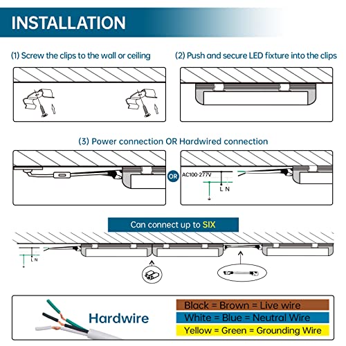 Barrina INWT80401265FC Led Shop Light, 4Ft 40W 5000Lm 5000K Daylight White, V Shape, Clear Cover, Linkable With Plug, T8 Led Tube Lights thumb #8