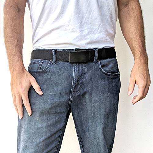 BESTA Men's Elastic Belt with Adjustable Buckle that Hides Excess Strap2