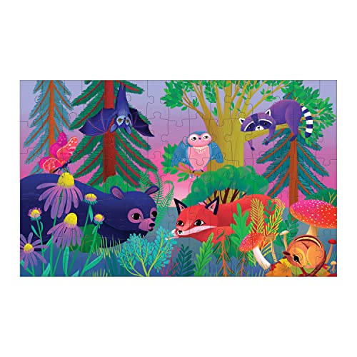 Mudpuppy Forest Day & Night 75 Piece Lenticular Puzzle from Mudpuppy, Colorful Forest Illustrations, Exciting and Innovative Puzzle Format for Children Ages 5+, Makes a Great Gift! - Image 2