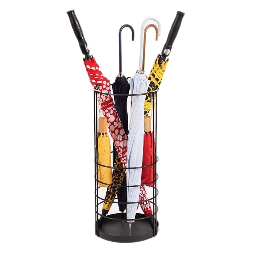 DFGHNBVC Creative Black Umbrella Stand - Circular Independent Storage For Corridor, Office, Hotel Home - Stylish Walking Stick Holder Nizer Bucket