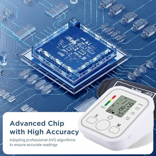 Image of Blood Pressure Monitors, Upper Arm Large Cuff Blood Pressure Machine for Home Use, Universal Comfort Wide BP Cuff (22-32 cm), Basic Automatic Upper Arm Blood Pressure Monitor, Heart Rate Machines