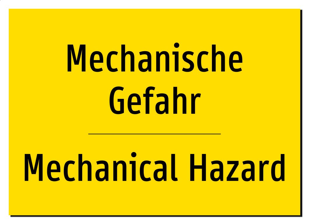 60340-DEEN-T-07 | Mechanische Gefahr Schild/Aufkleber - Deutsch