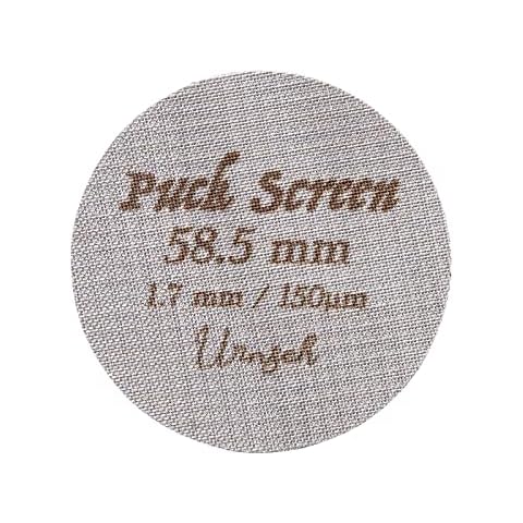 58.5mm Espresso Puck Screen, Urnseh Reusable 1.7mm Thickness 150μm 316 Stainless Steel Professional Barista Coffee Filter Mesh Plate for Portafilter Filter Basket, espresso machine accessories Cover