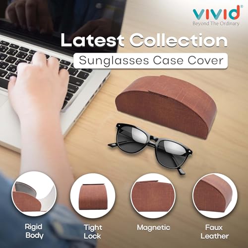 Image of VIVID Unisex Specs Magnetic Eyewear Dabbi Faux Leather Hard Case Cover