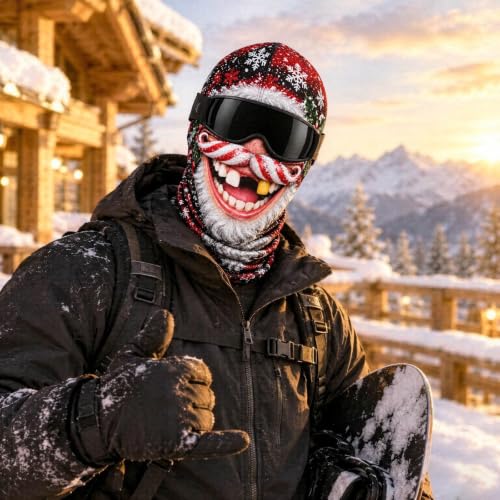 Christmas Masks for Adults 3D Printed Realistic Balaclava Ski Mask for Men - image 4