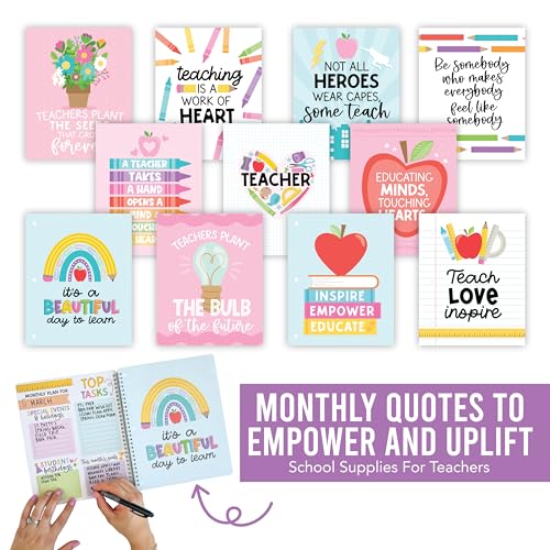 Hadley Designs Teacher Planner 2026-2027 Academic Year - Undated Teacher Lesson Planner Book for Teachers, Homeschool Planners 2026-2027, First Year Teachers Must Haves, Back to School Teaching Gifts — view 5