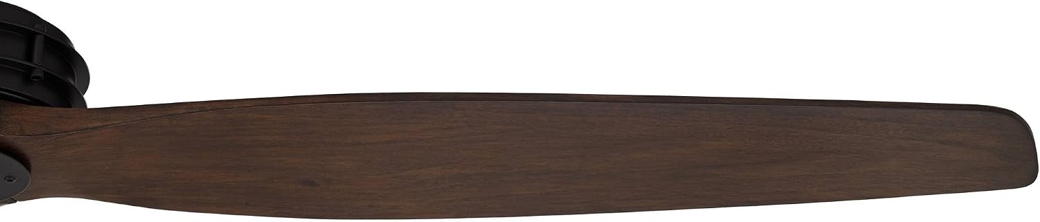 Casa Vieja 62" Coronado Aire Modern Industrial 3 Blade Indoor Outdoor Ceiling Fan with Remote Control Matte Black Dark Walnut Wood Damp Rated for Patio Exterior House Home Porch Gazebo