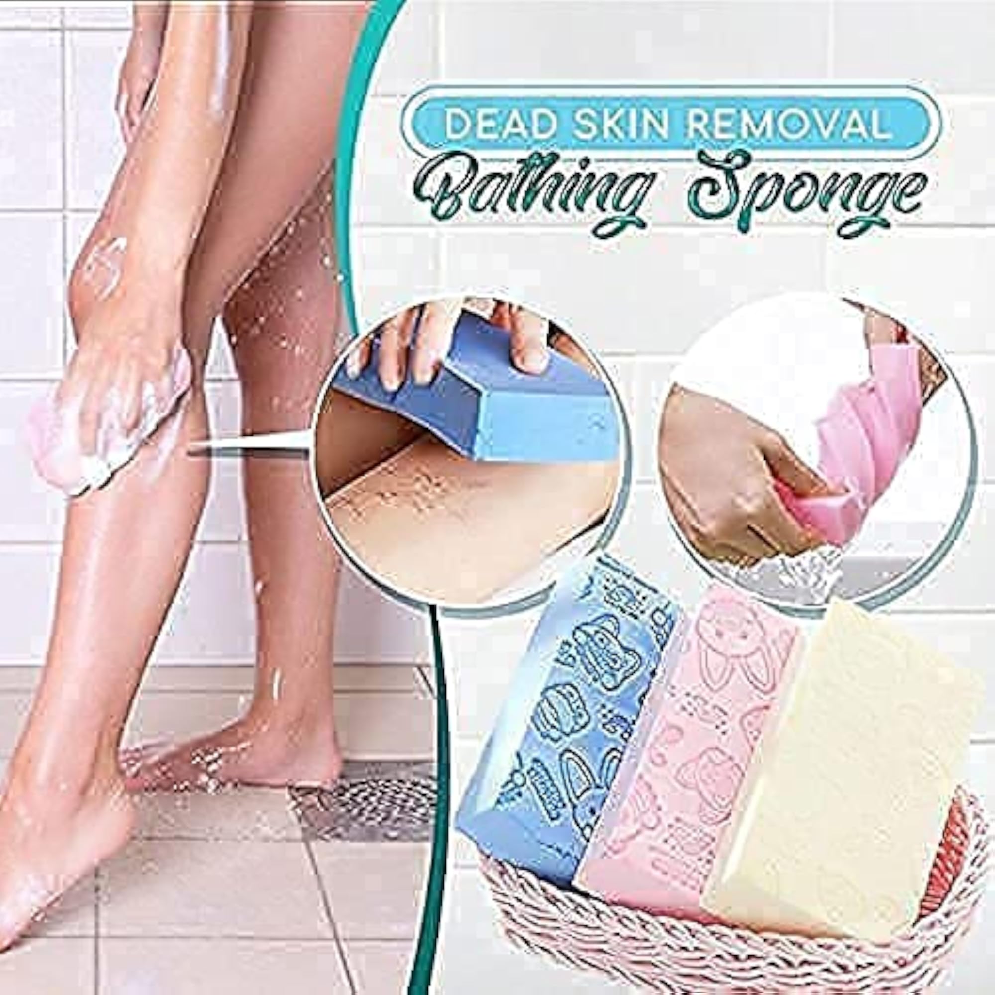 Exfoliating Sponge for Body & Face Scrubbing, Japanese Spa Gift