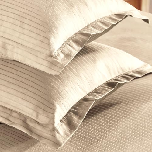 Image of myTrident Bedsheet for Double Bed King Size | 108 inch x 108 inch | Irish Cream