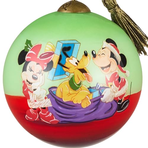 Hallmark Disney Mickey and Friends Ne'Qwa Art Christmas Ornament, Hand-Painted Glass, Gifts for Disney Fans by Hallmark - Image 5