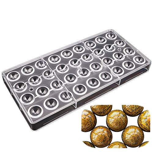 Image of 36 Cavities 2cm Diameter Half Ball Shape Polycarbonate PC Chocolate Mold Candy Making Supplies DIY Baking Supplies