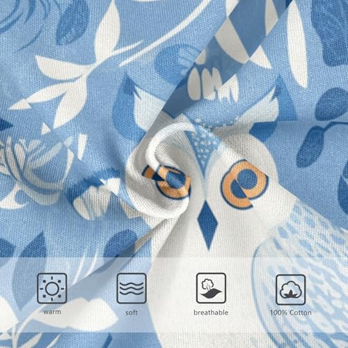 KLL Owl Blue Little Boys Pure Cotton Underwear Briefs Breathable Children Undies3