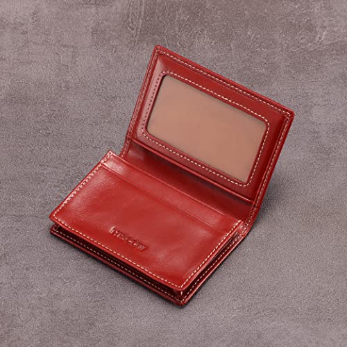 Image of HISCOW Business Card Holder with Large Compartment - Full Grain Leather