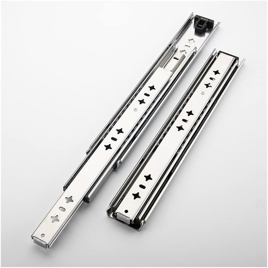 引き出しランナーランナー 引き出し用ランナー 高耐久 引き出しスライド 18インチ フルエクステンション引き出しスライド サイドマウ 頑丈な引き出しランナー、ボールベアリング引き出しスライド、ロック付きフルエクステンション引き出しランナースライダー、最大120 Kg 引き出しスライド 頑丈な引き出しスライド1000 mm、フルエクステンションサイドマウントボールベアリングレール、3セクションの引き出 ...