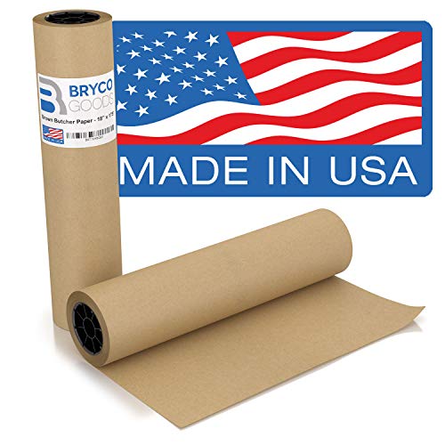 Brown Kraft Butcher Paper Roll - 18 Inch x 175 Feet 2100 Inch - Food Grade Brown Wrapping Paper for Smoking Meat of All Varieties – Unbleached Unwaxed and Uncoated - Made in USA