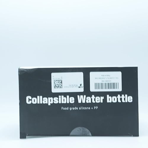 Miniatura 14 de Botella de agua plegable de 64 onzas con popote y marcador de tiempo motivacional, botella de silicona reutilizable de medio galón con cuerda de asa