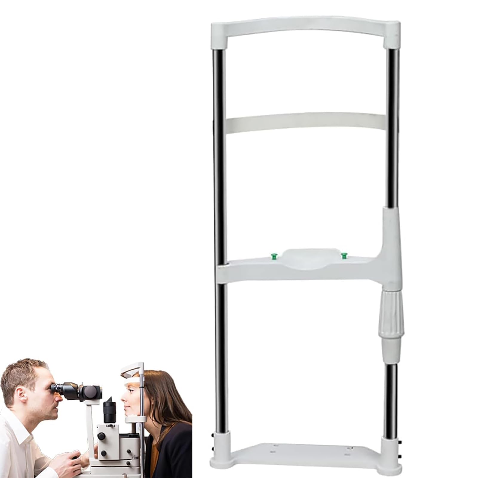 Adtzpc Optometry Lifting Chin Bracket, H Type Vision Training Forehead Bracket with Height Adjustment Knob, Lifting Distance 0-95mm Adjustable, Optical Instrument Chin Rest for Optical Shops