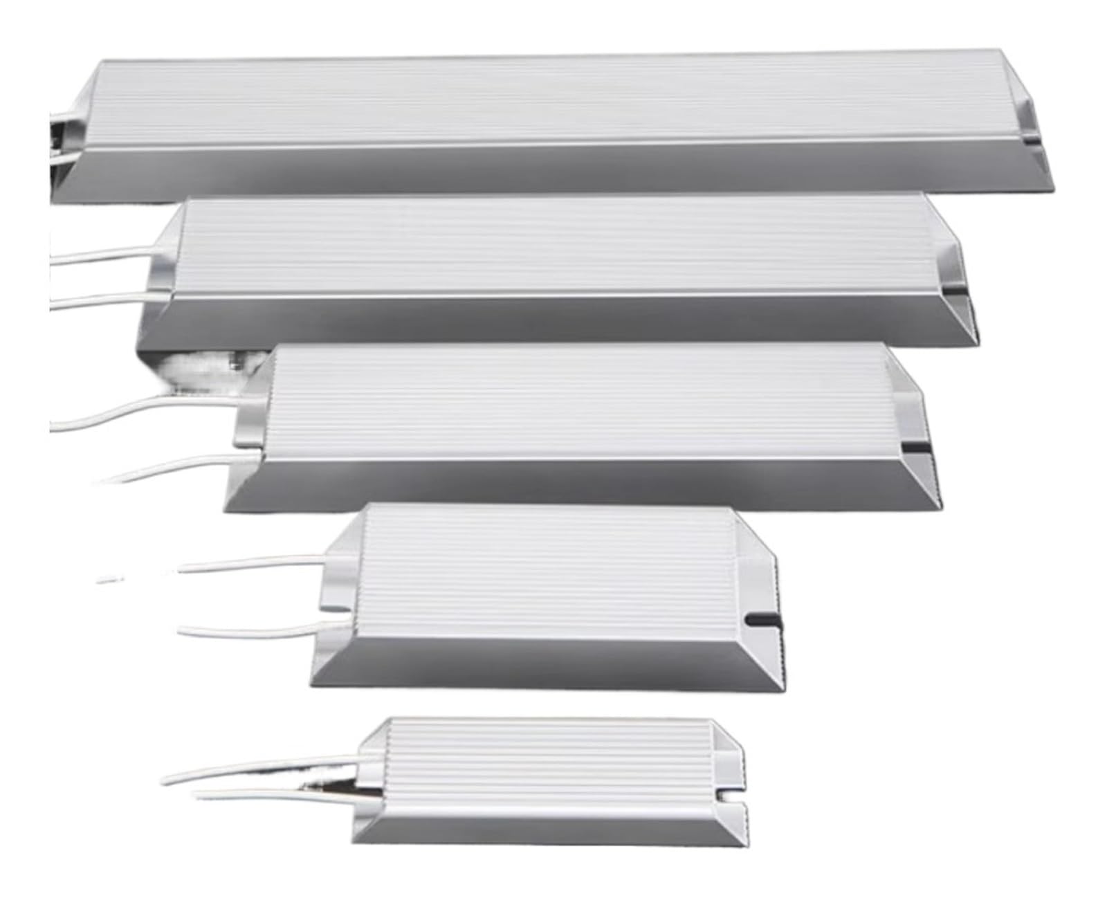 VKvmNYlxx 1pcs Brake Resistor RXLG 300W 400W Aluminum Housing Servo Resistance Frequency Conversion High Power 5R 10R 100R 150R 400R 500R(300W 70R)