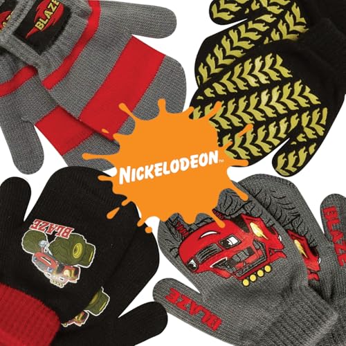 Image of Nickelodeon Boys 4 Pack Mitten or Glove Set: Paw Patrol and Blaze (Toddler /Little Boys)