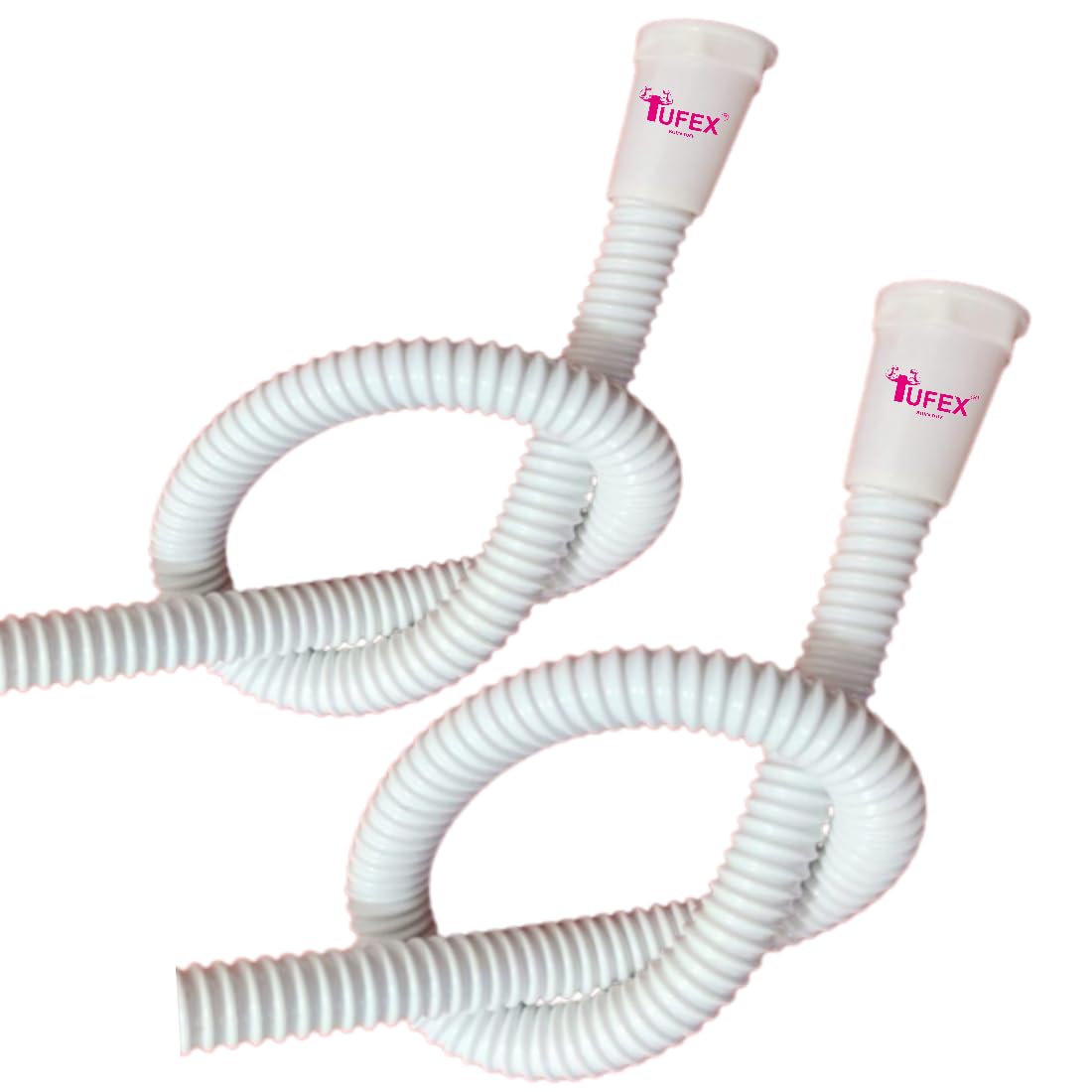 TUFEX Waste Pipe Super Flexible Heavy Duty PVC White Hose Pipe for Bathroom Wash Basin Kitchen Sink Heavy Duty 1 1/4" Drain Hose/Outlet Tube Connector 35 Inch-Pack Of 2 (B0CB4MPL9S) Amazon Price History, Amazon Price Tracker