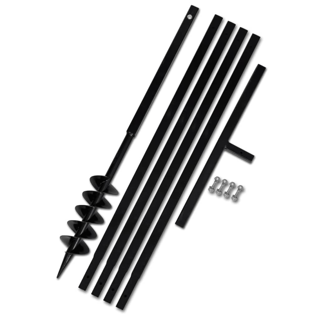 INLIFE 270519 - Broca para tierra con mango (100 mm, tubo de extensión de 5 m, 8,55 kg)