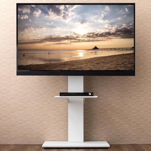 Amazon.co.jp: テレビスタンド 隠しキャスター付き【上下/左右首振り