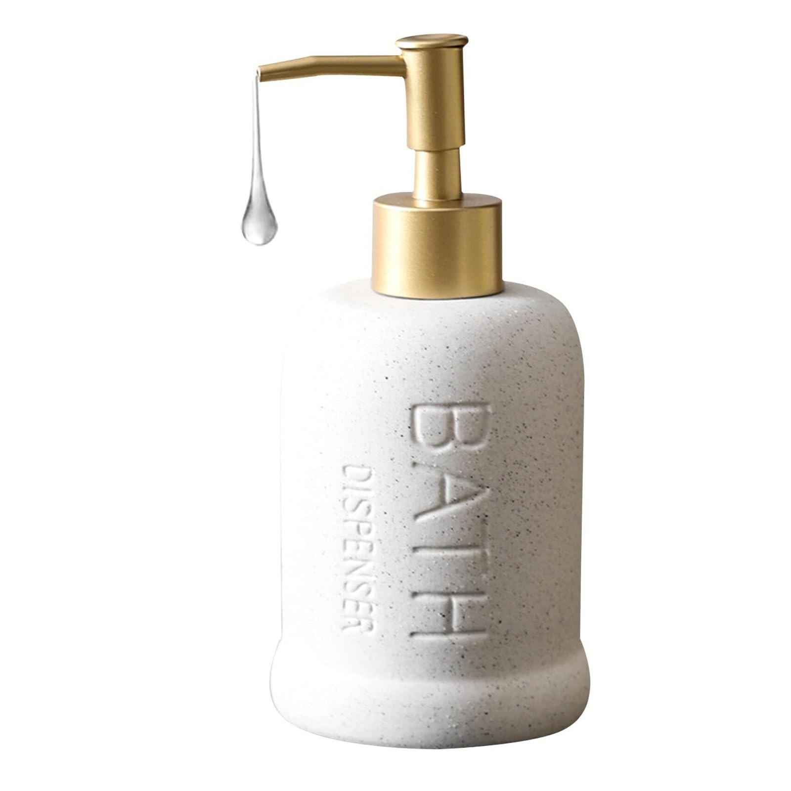 Yofab White With Gold Bump Countertop Hand Soap Dispenser Bathroom Farmhouse Dish Dispensers For Kitchen Vintage Bathroom Decor
