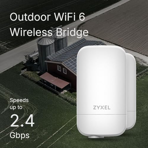 Image of Zyxel Point to Point Wireless Bridge | WiFi 6 AX2400 | 6 Miles | NWA55AXPTP