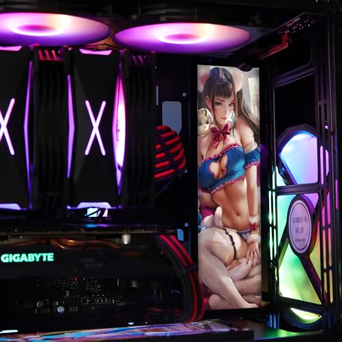Image of Vetroo Display Board w /LED Lights for Computer PC Case Decor Full HD 2K Multi-Mode Function 9.8 inch x 3.1 inch (Vertical, A6)