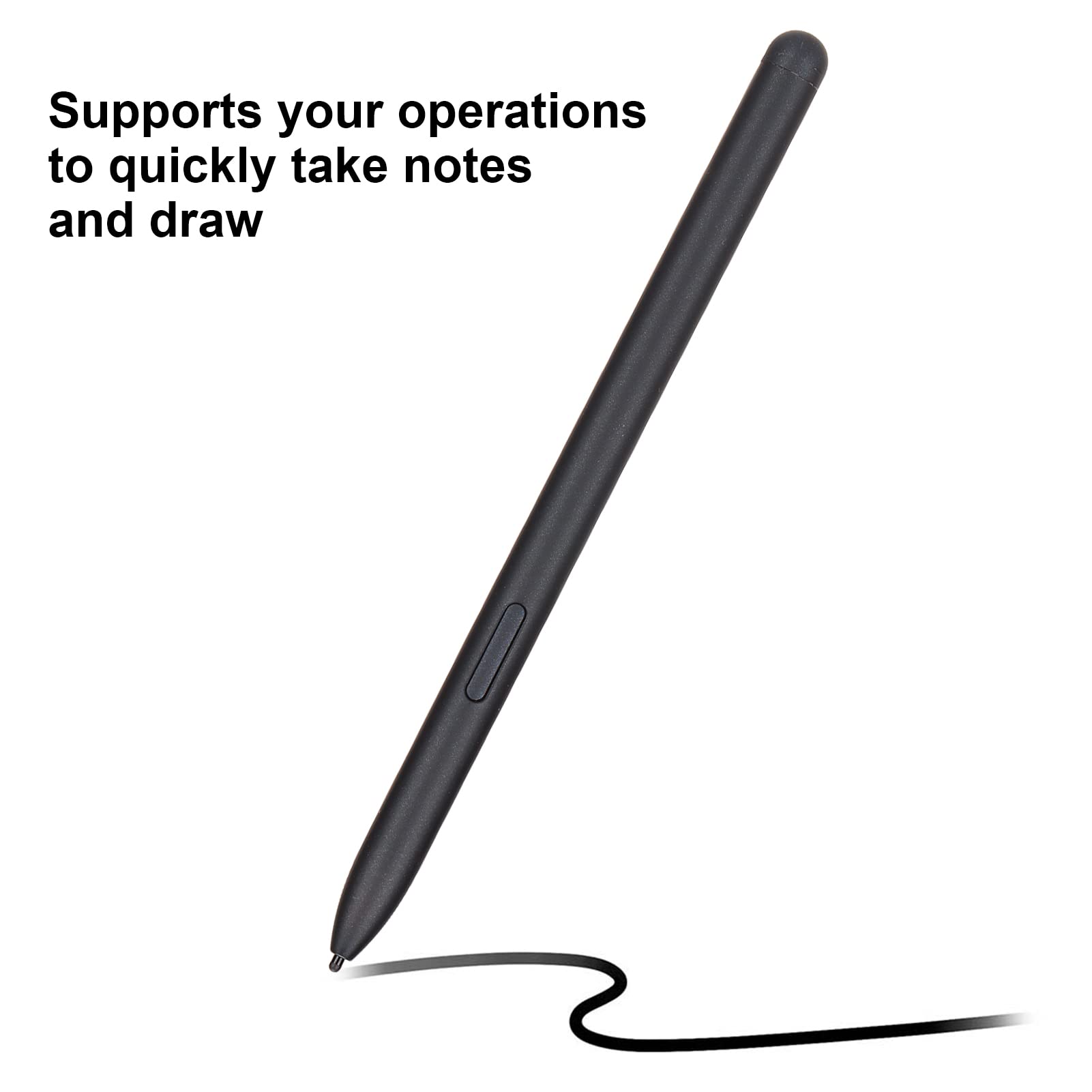 Lápiz Óptico para Pantallas Táctiles Lápiz Digital de Alto Rendimiento 4096 Sensibilidad a la Presión para Z Fold 3 Dibujo y Edición Negro ABS 1 Unidad