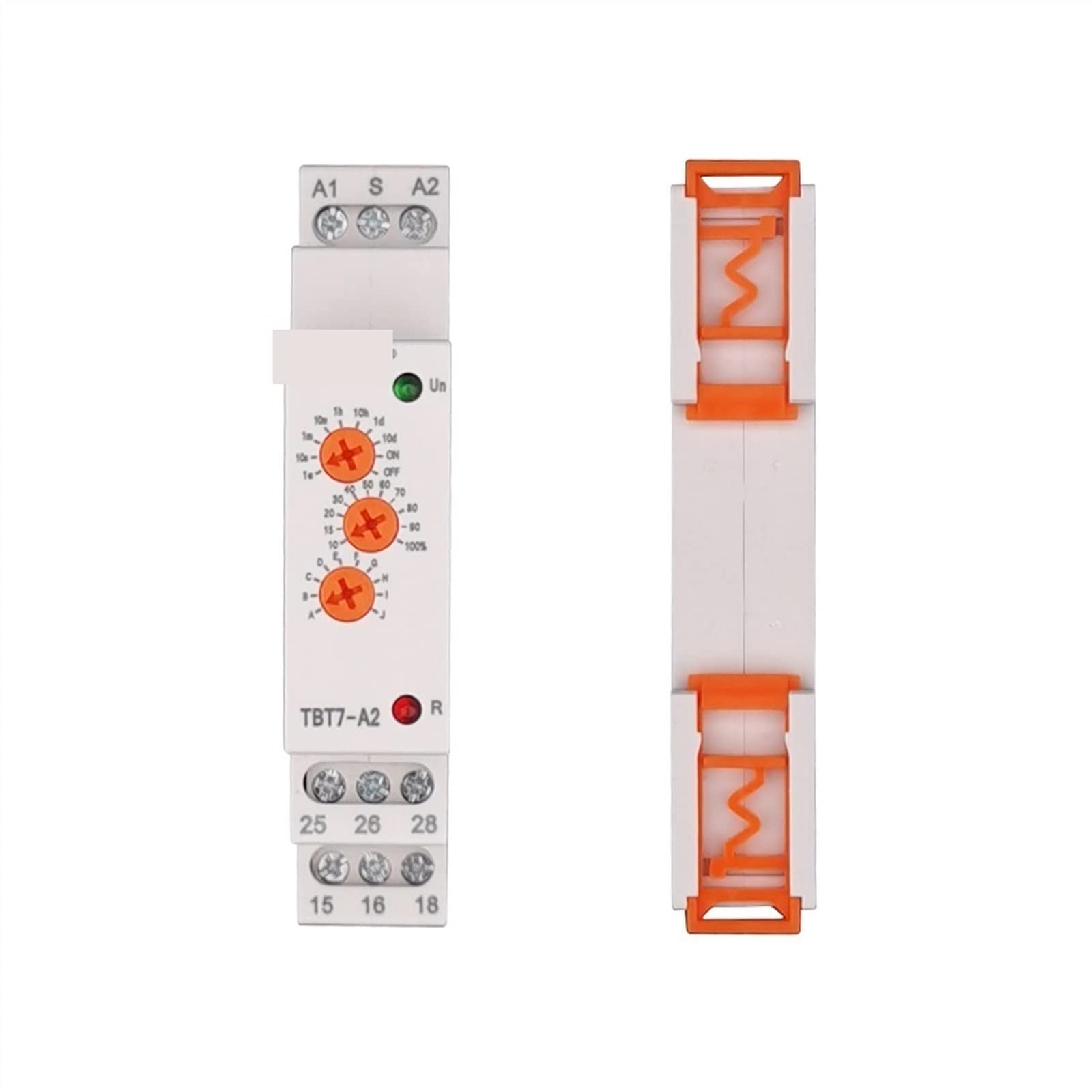 Relè temporizzato multifunzione 220V 10 gruppi di tempo impostato intervallo 0,1 s-10 giorni pezzo(Orange Knob,TBT7-A1-200-240VAC)