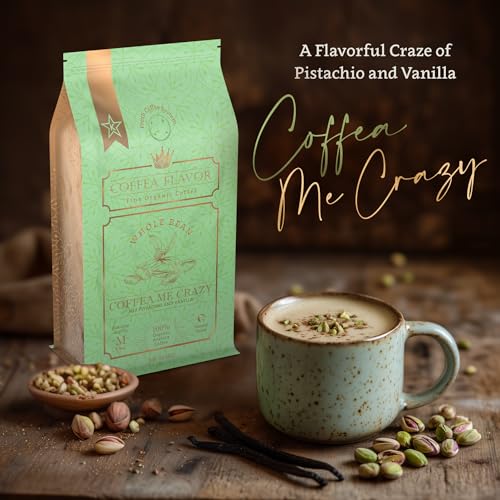 Café en grano Coffea Me Crazy sabor pistacho y vainilla, orgánico, tueste medio, 16 oz miniatura 3