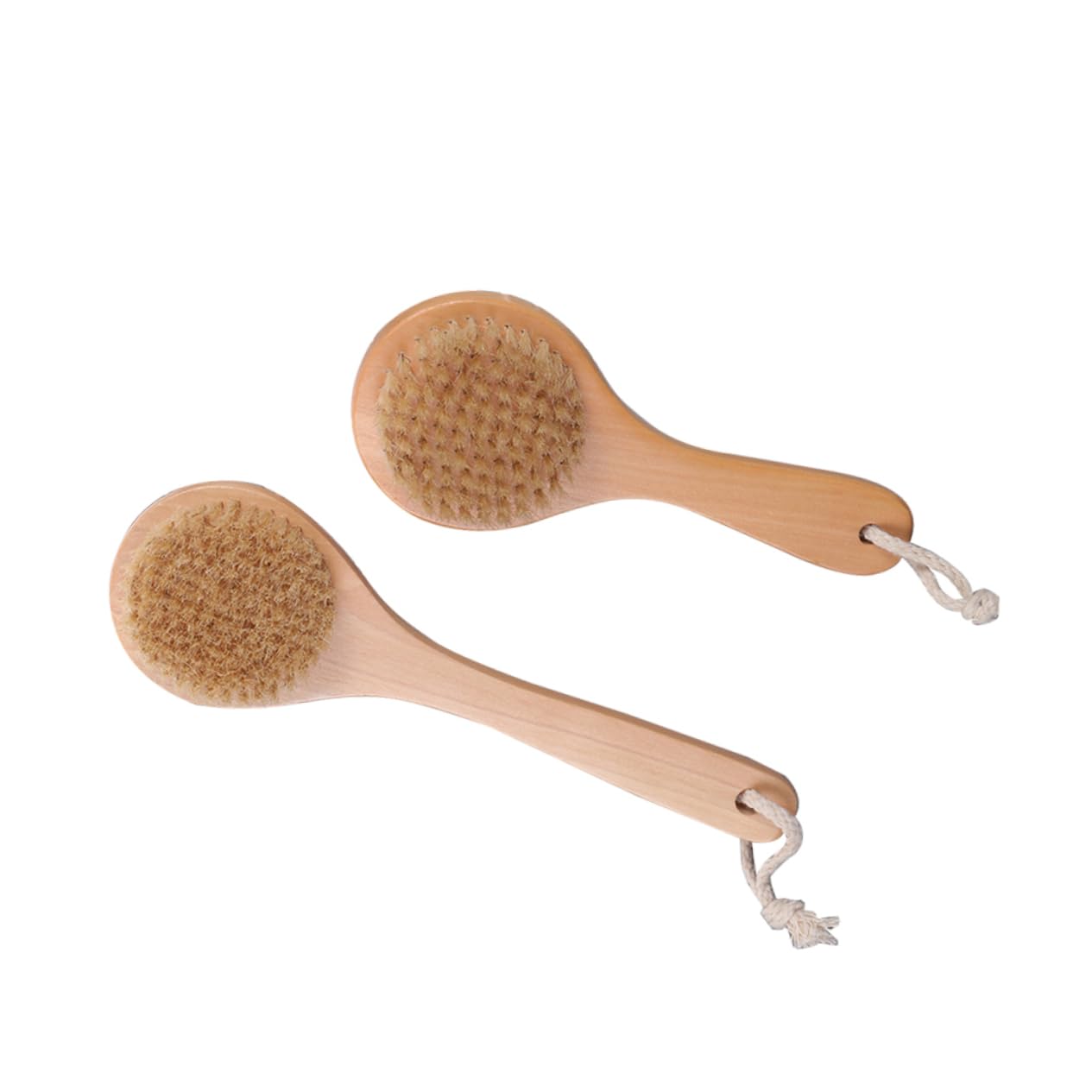 OATIPHO 2Pcs Long Handle Bath Brush Exfoliating Shower Scrubber with Soft Bristles for Deep Cleansing Comfortable Massage Brush for Easy to Dry Design