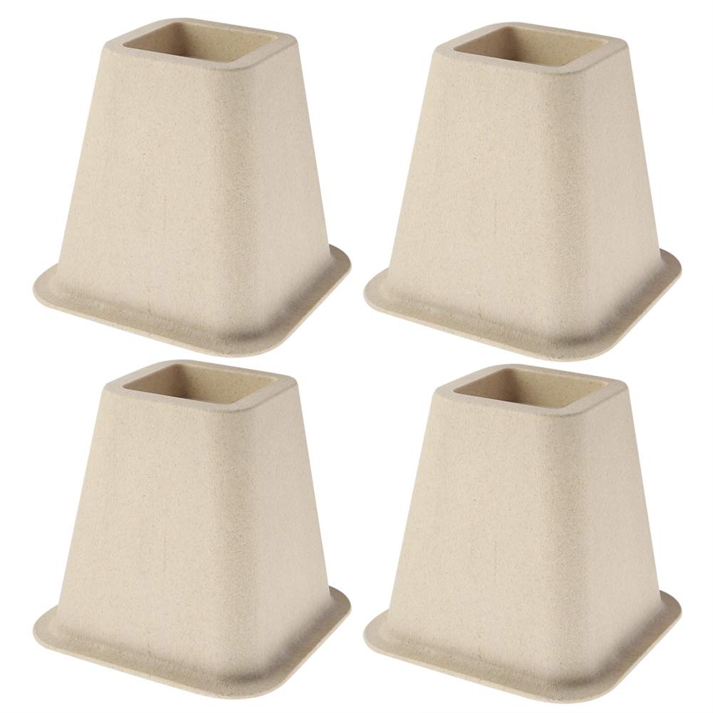 – 6 Inch 4 Pcs Adjustable Furniture Risers, Imitation Porcelain Chair Risers, Non-Slip Bed Leg Elevators, for Desk Table Sofa