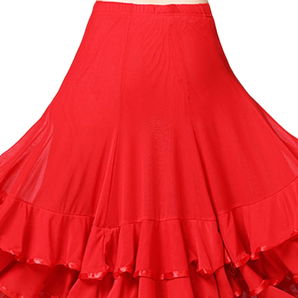 G-LIKE Gonna latina da donna – Latina danza valzer tango jazz salsa rumba moderna dance performance party costume elastico midi gonna abito da ballo per donne ragazze