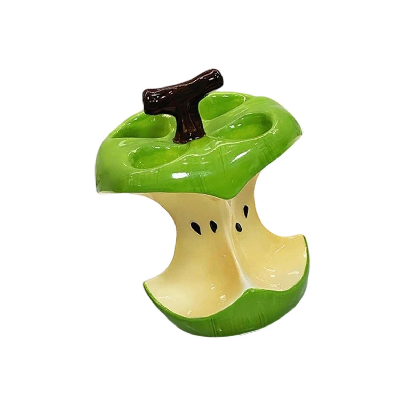 Kalttoy Ceramic Toothbrush Stand with 4 Holes Fruit Cores Design Bathroom Countertop Organizers Manual Toothbrush Holders Rack Ceramic Fruit Cores Holders