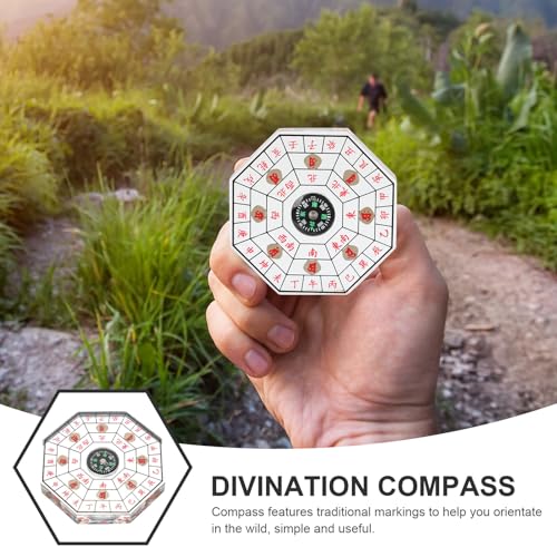 Brújula tradicional china feng shui portátil ligera miniatura 5